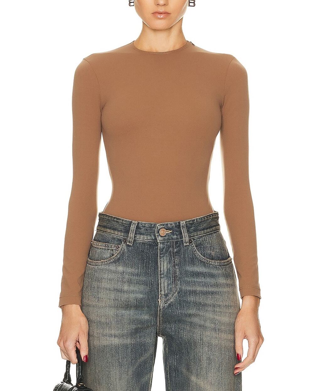 Balenciaga Fitted Brown Top Bodysuit Size 38 EU / 4 US